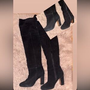 Aldo Nocien Over-The-Knee Black Suede Boots; Size 10
